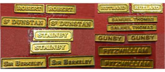 name plates